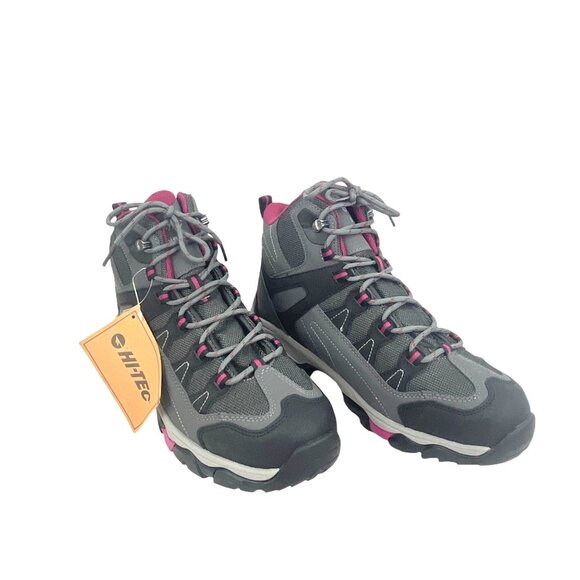 Hi-Tec Thorpe Mid I Womens Hiking Boots Charcoal/Wine US 11/UK 9/EU 43 Lightweig - Picture 1 of 9